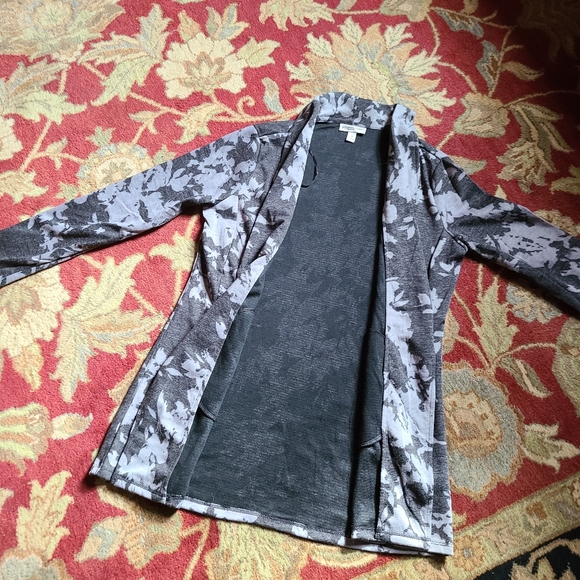 Open lightweight floral smart cardigan jacket - Picture 3 of 9